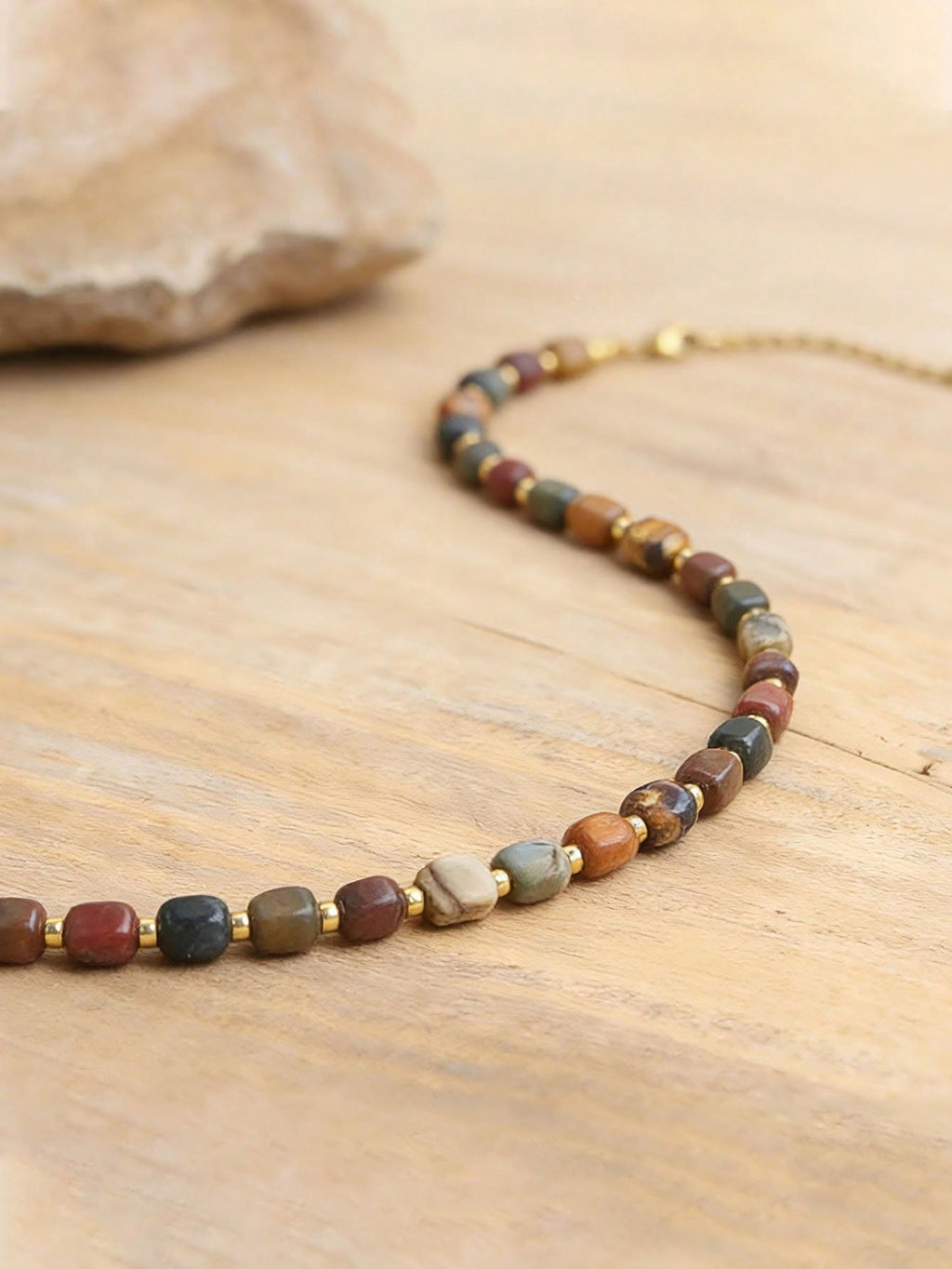 Picasso Jasper Necklace – Adjustable Natural Stone