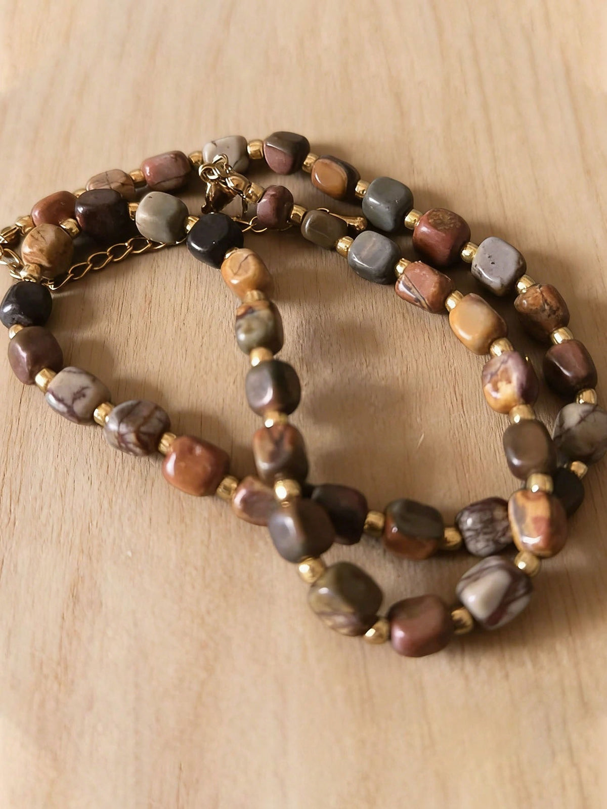 Picasso Jasper Necklace – Adjustable Natural Stone