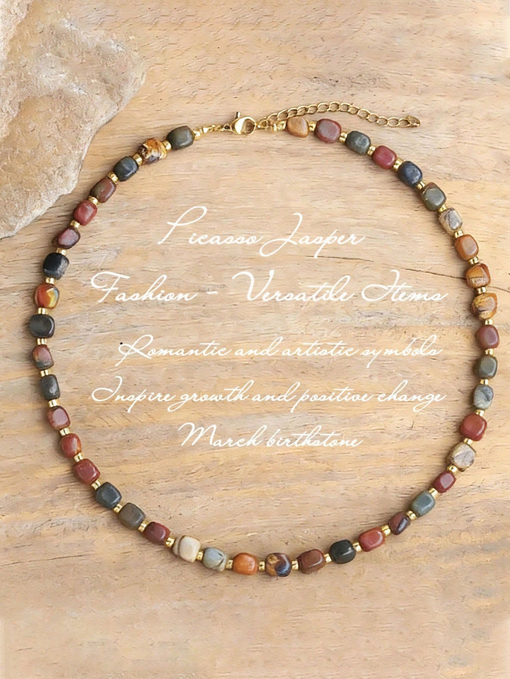 Picasso Jasper Necklace – Adjustable Natural Stone